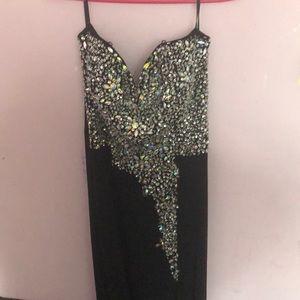 Crystal Doll Black Prom Dress🖤